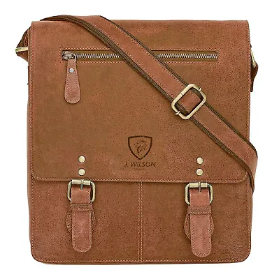 Mens Leather Shoulder Bag Designer Ladies Cross Body Work Messenger College Case • £27.99