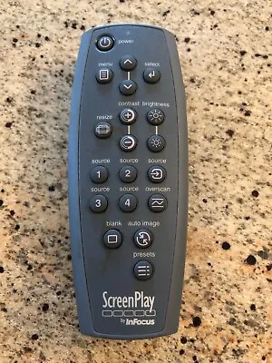 $26.99 • Buy Mint InFocus Screen Play Director Remote Control For LCD Projector 4805 