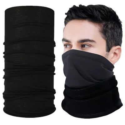 $7.99 • Buy Black Multi-use Tube Scarf Bandana Head Face Mask Neck Gaiter Head Wear