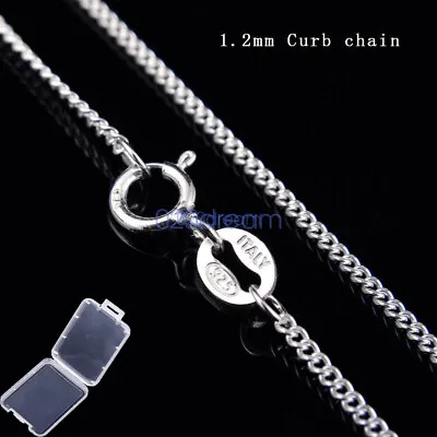 Real 925 Sterling Silver Necklace Chain 14-28  Stamped Italy Classic Ladies Gift • $10.06