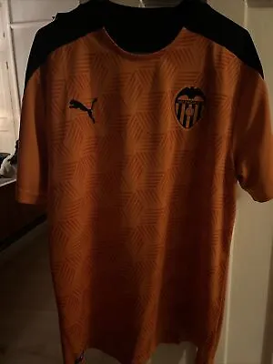 Valencia CF 2020-2021 Away Football Shirt - Size Medium Mens - Orange - Worn • £20