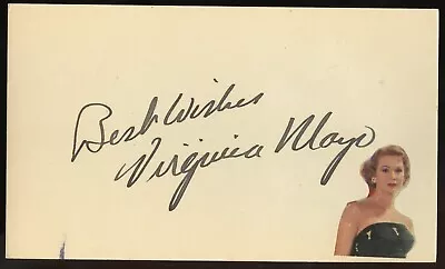 Virginia Mayo D2005 Signed Autograph 3x5 Cut Actress The Best Years Of Our Lives • $25