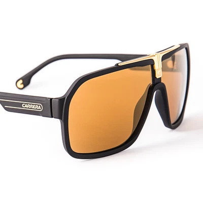 $154.95 • Buy NEW Carrera 1014 Matte Black Gold Mirror (1014-I46) Sunglasses