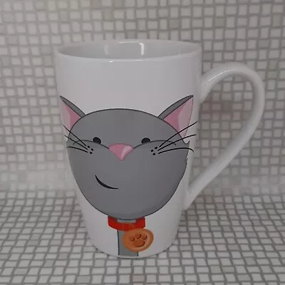 Cat Stoneware Tall Latte Mug Tea Coffee Hot Chocolate Back To Front Cup • £6.99