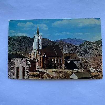 St Mary’s In The Mountains In Ghost Town Virginia City Nevada Postcard 1960’s • $5