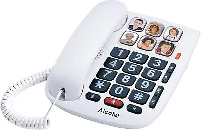 Alcatel - Handset Phone Wall Mountable & Volume Ringer Corded White • £29.78