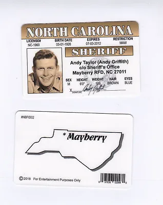 Mayberry North Carolina NC  Sheriff Taylor - Andy Griffith Show Identification I • $8.96