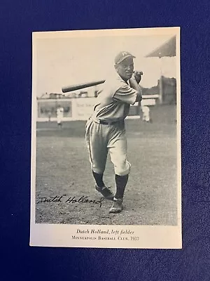 1933 Wheaties Minneapolis MILLERS Baseball Postcard - Dutch Holland VERY RARE!! • $100