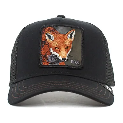$99.95 • Buy Goorin Bros Animal The Farm Trucker Baseball Snapback Hat Cap The Fox Black