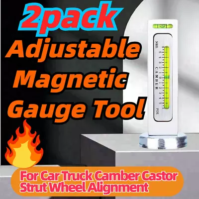 Adjustable Magnetic Gauge Tool Camber Castor Strut Wheel Alignment Truck Car • $18