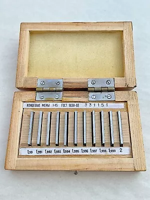 Precision Metric Gauge Block (11 Pcs) USSR  1.990-2.000 Mm • $35