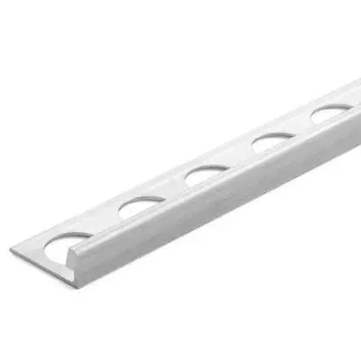 TrimMaster Tile Edging Trim 3/8  X 98-1/2  Durable Aluminum L-Shaped Silver 10PC • $113.56