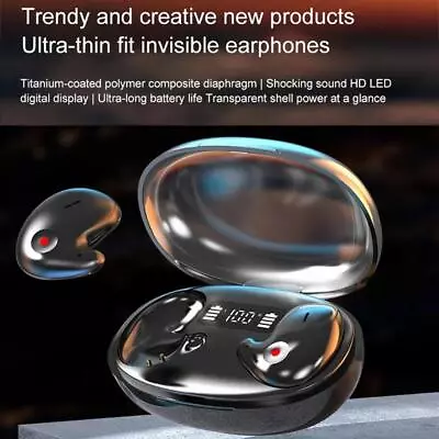 $3.63 • Buy Invisible Sleep Wireless Earphone Double Noise Cancelling Bluetooth 5.3 Earbuds