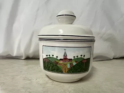 Villeroy & Boch Sugar Bowl  Country Scene Fields Church • $25