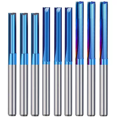 Solid Carbide 2 Flute Straight Router Bit End Mill Engraving Bit 1/8 Shank • £7.12