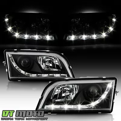 00-03 Volvo S40 V40 Black Projector Headlights +Daytime Led Running Lights Lamps • $268.99