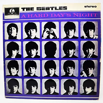Vintage Parlophone The Beatles A Hard Day's Night Stereo Lp Vinyl Record Reissue • £129.99