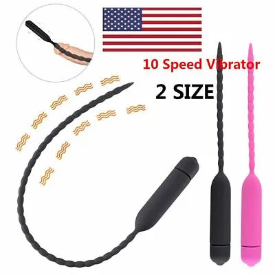 Urethral Penis Plug Vibrator Stimulation Prostate Massager Male Sex Toys Dilator • $11.03