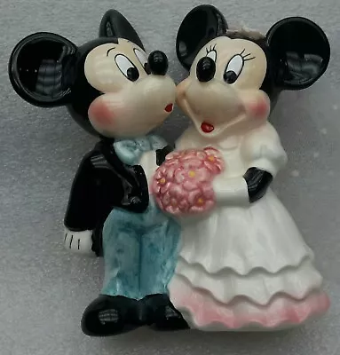 Vintage Mickey And Minnie Wedding Porcelain Figurine • $12.99