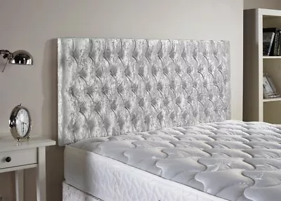 £45.77 • Buy Chesterfield Crushed Velvet Headboard 24  - 2ft6, 3ft, 4ft, 4ft6, 5ft, 6ft