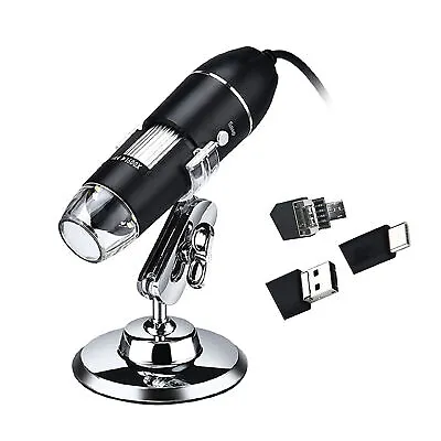 3 In 1 USB &  USB &Type-C Digital Microscope 1600X Magnification O0M8 • $19.67