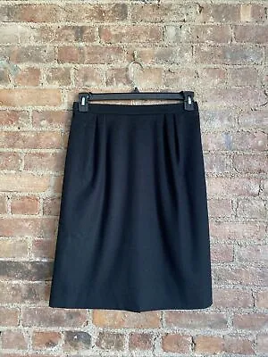 Vintage Céline Women’s Skirt Sz 46 FR / 29 US Black Woolen France • $335