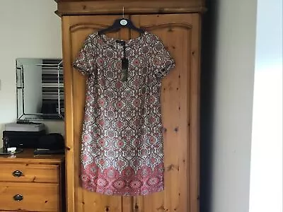 Laura Clement Short Sleeve Patterned Dress Size 10 New With Tags • £10