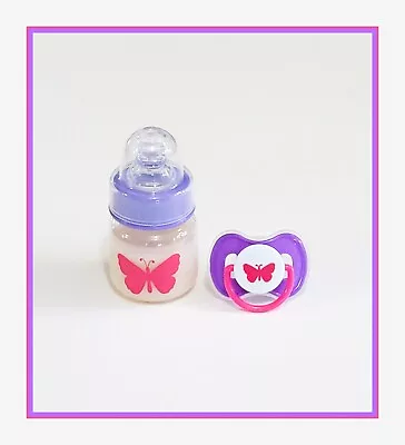 £15.57 • Buy Butterfly Reborn/Silicone Formula Bottle & Matching Pacifier Set! 