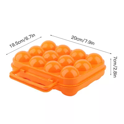 (orange)Double Side Plastic Egg Tray Storage Box Case Holder Container With MA • £11.52