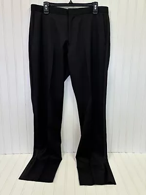J Crew Men Ludlow Classic Fit Tuxedo Pant Size 34x34 Black Suspender Buttons • $48.97