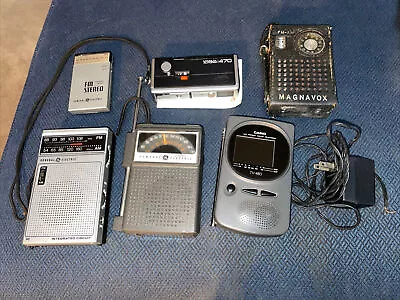 6 Vintage Electronic Handheld Radios TV Minolta Camera • $39.99