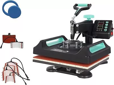 8 In 1 Heat Press Machine Digital Transfer Sublimation 29×38cm T-shirt Printing • $149.99