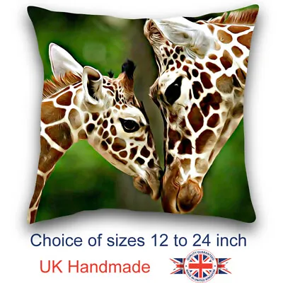 £23.99 • Buy Giraffe Cushion, Giraffe Pillow, Animal Art Cushion,