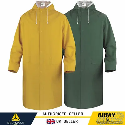 £9.95 • Buy Delta Plus Panoply MA305 Outdoor Waterproof PVC Long Jacket Rain Mac Coat