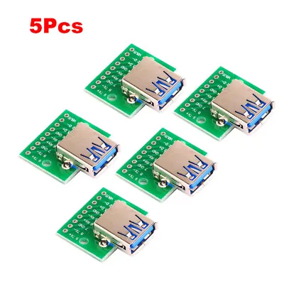 5Pc USB 3.0/3.1 Female To DIP 2.54mm Pin Adapter PCB Board Connector For Arduino • $1.83