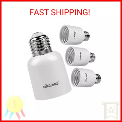 DiCUNO E26 To E39 Socket Adapter Medium E26 To Mogul E39 Screw Base Light Bulb • $14.99