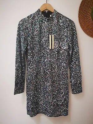 £70 • Buy Heavily Embellished Sequin Dress By Topshop Size 10 New With Tags