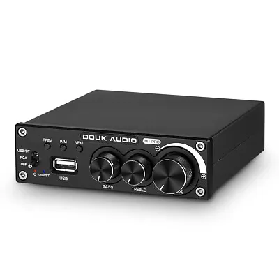 2.0 Channel 320W Bluetooth 5.0 Power Amplifier Stereo Audio Subwoofer Amp Player • £64.99