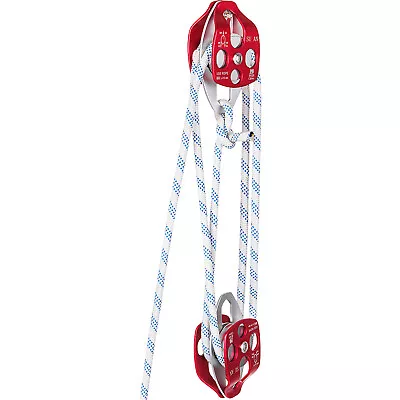 VEVOR Twin Sheave Block And Tackle 6600lb Pulley 250ft X 7/16  Double Braid Rope • $86.99