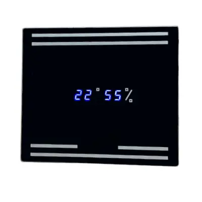 Bathroom Extractor Fan Black Glass Front 4  Timer & Humidity Sensor With Display • £59.90