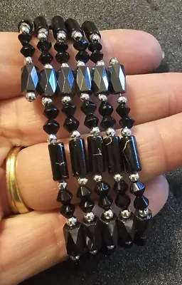New Magnetic Bracelet Gift Hematite Therapy 34  Long Wrap Anklet Black Gold • $9.99