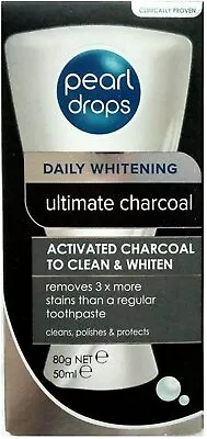 Pearl Drops Activated Charcoal Teeth Whitening Toothpaste • $14.47