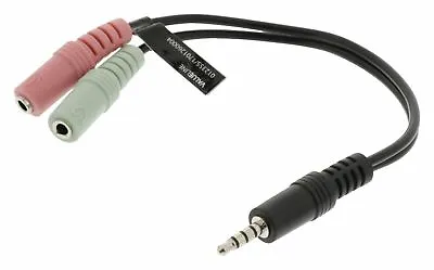 £4.92 • Buy 3.5mm Audio Jack To Headphone And Microphone Splitter Converter Adaptor PC UK