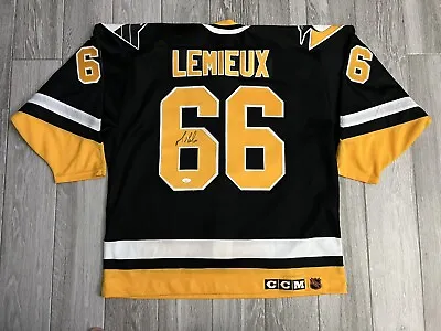 Signed Authentic Mario Lemieux Pittsburgh Penguins Ultrafil Hockey Jersey Sz 52 • $1400