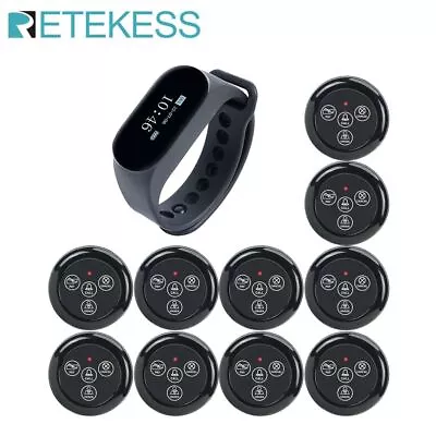 RETEKESS Wireless Waiter Calling System Restaurant Pager For Coffee Clinic • $195.47