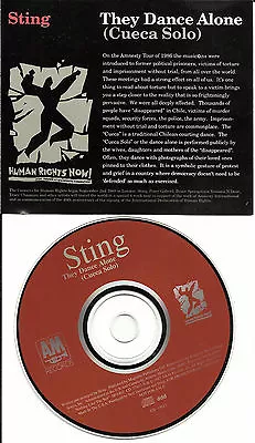 STING W/ Eric Clapton & MARK KNOPFLER They Dance Alone 1987 USA PROMO CD Single • $34.99