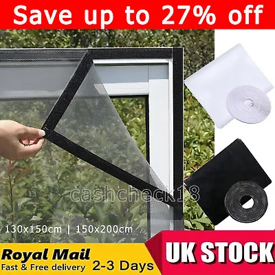 Window Screen Mesh Net Fly Insect Bug Mosquito Moth Door Netting Guard White UK • £3.38