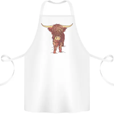 Highland Cattle Cow Scotland Scottish Cotton Apron 100% Organic • £12.99