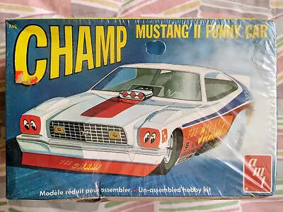 *RARE!  FACTORY-SEALD  *VINTAGE AMT  CHAMP MUSTANG II FUNNY CAR  MODEL Kit *NIB! • $255