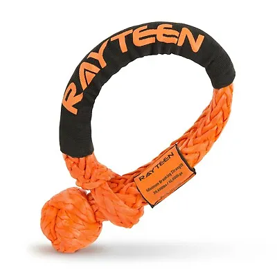 RAYTEEN 4x4 4WD 18T Orange Synthetic Soft Shackle 12mm X 58cm Winch Rope Made • $29.98